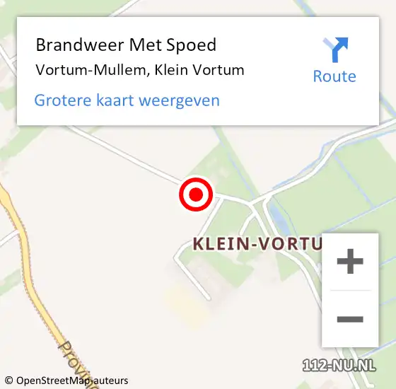 Locatie op kaart van de 112 melding: Brandweer Met Spoed Naar Vortum-Mullem, Klein Vortum op 21 januari 2024 01:50