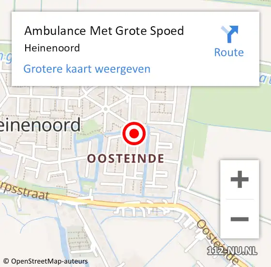 Locatie op kaart van de 112 melding: Ambulance Met Grote Spoed Naar Heinenoord op 21 januari 2024 11:17