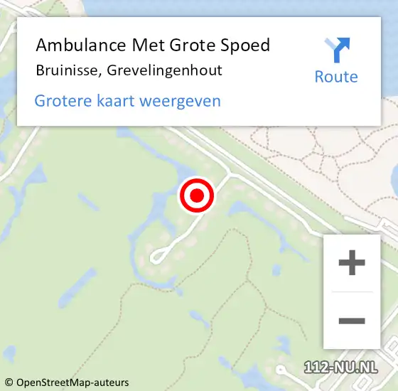 Locatie op kaart van de 112 melding: Ambulance Met Grote Spoed Naar Bruinisse, Grevelingenhout op 21 januari 2024 11:46