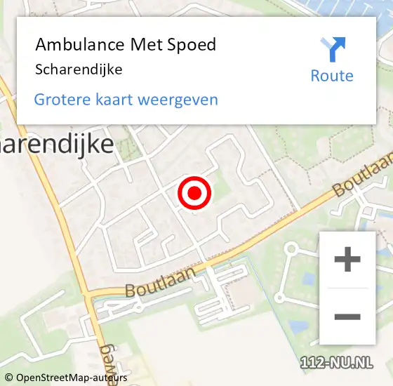 Locatie op kaart van de 112 melding: Ambulance Met Spoed Naar Scharendijke op 22 januari 2024 15:28