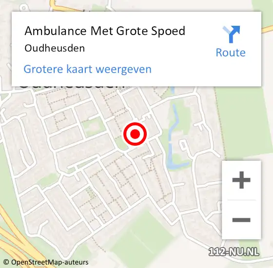 Locatie op kaart van de 112 melding: Ambulance Met Grote Spoed Naar Oudheusden op 22 januari 2024 17:45