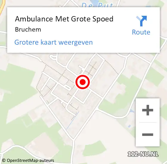 Locatie op kaart van de 112 melding: Ambulance Met Grote Spoed Naar Bruchem op 22 januari 2024 17:52