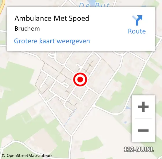 Locatie op kaart van de 112 melding: Ambulance Met Spoed Naar Bruchem op 22 januari 2024 17:52
