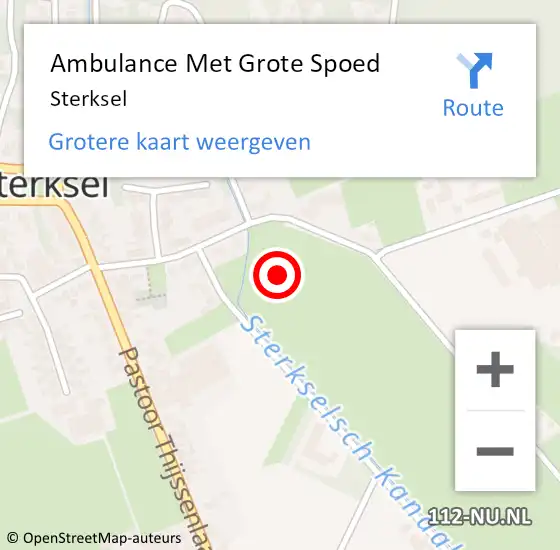 Locatie op kaart van de 112 melding: Ambulance Met Grote Spoed Naar Sterksel op 23 januari 2024 12:35