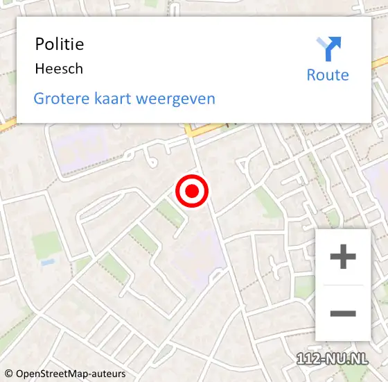 Locatie op kaart van de 112 melding: Politie Heesch op 23 januari 2024 17:22