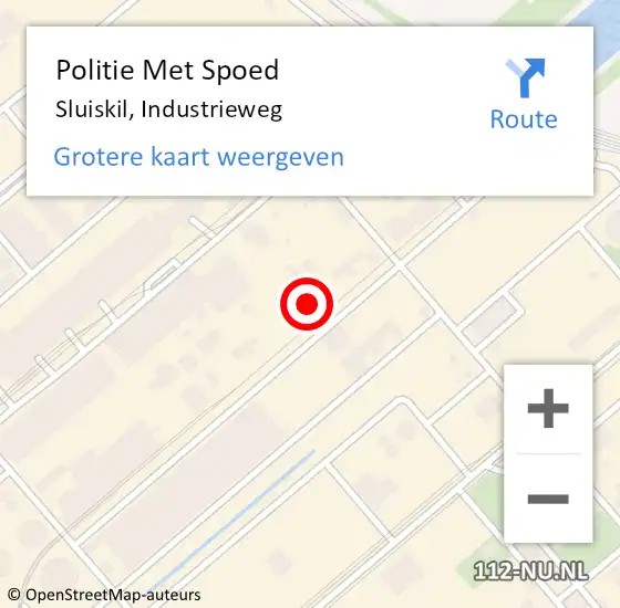 Locatie op kaart van de 112 melding: Politie Met Spoed Naar Sluiskil, Industrieweg op 23 januari 2024 18:43