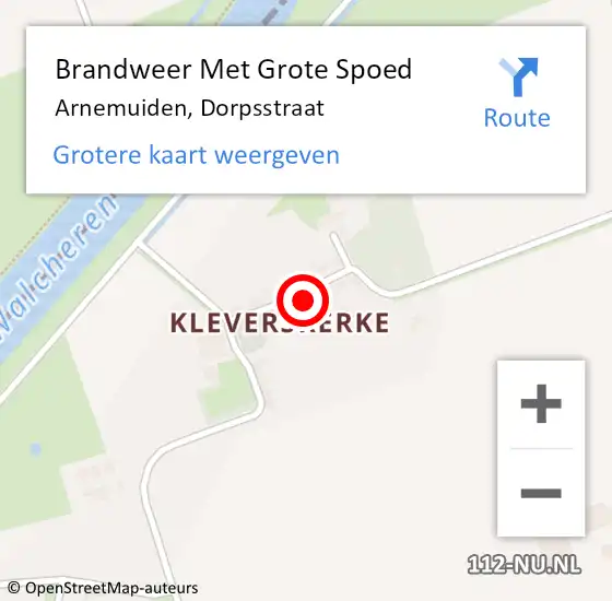 Locatie op kaart van de 112 melding: Brandweer Met Grote Spoed Naar Arnemuiden, Dorpsstraat op 24 januari 2024 10:12
