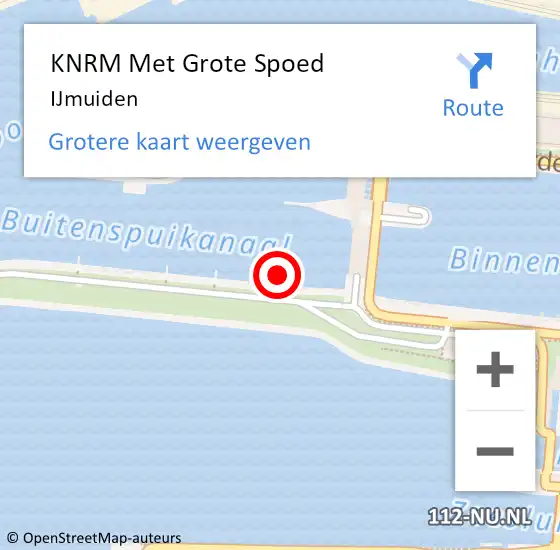 Locatie op kaart van de 112 melding: KNRM Met Grote Spoed Naar IJmuiden op 24 januari 2024 13:55