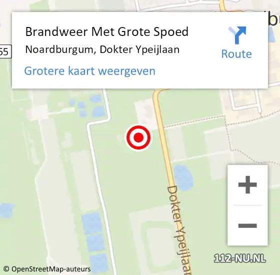 Locatie op kaart van de 112 melding: Brandweer Met Grote Spoed Naar Noardburgum, Dokter Ypeijlaan op 25 januari 2024 02:09