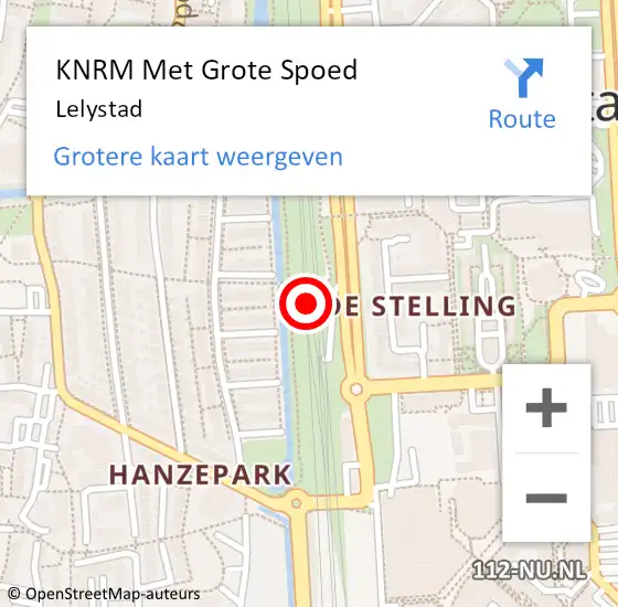 Locatie op kaart van de 112 melding: KNRM Met Grote Spoed Naar Lelystad op 25 januari 2024 03:57
