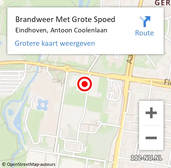 Locatie op kaart van de 112 melding: Brandweer Met Grote Spoed Naar Eindhoven, Antoon Coolenlaan op 25 januari 2024 08:22