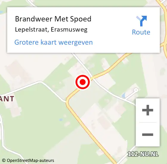 Locatie op kaart van de 112 melding: Brandweer Met Spoed Naar Lepelstraat, Erasmusweg op 25 januari 2024 13:35