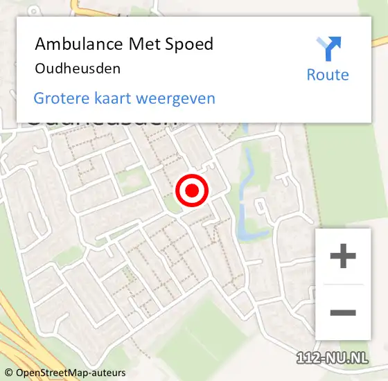 Locatie op kaart van de 112 melding: Ambulance Met Spoed Naar Oudheusden op 25 januari 2024 18:19