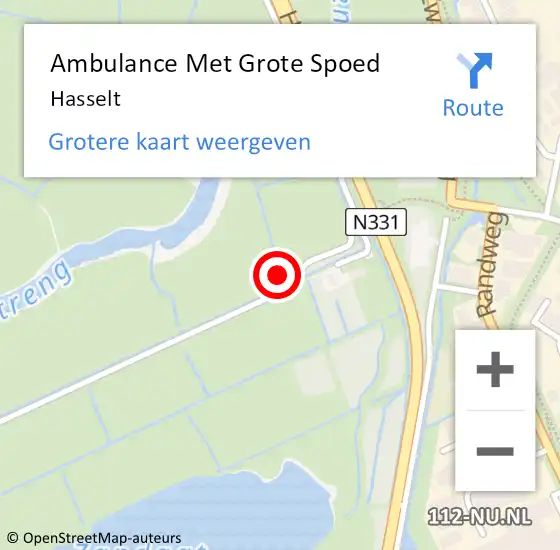 Locatie op kaart van de 112 melding: Ambulance Met Grote Spoed Naar Hasselt op 26 januari 2024 08:24