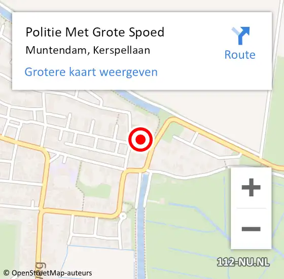 Locatie op kaart van de 112 melding: Politie Met Grote Spoed Naar Muntendam, Kerspellaan op 26 januari 2024 11:20