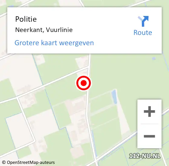 Locatie op kaart van de 112 melding: Politie Neerkant, Vuurlinie op 26 januari 2024 14:39