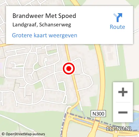 Locatie op kaart van de 112 melding: Brandweer Met Spoed Naar Landgraaf, Schanserweg op 27 januari 2024 16:39