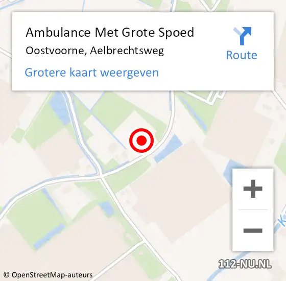Locatie op kaart van de 112 melding: Ambulance Met Grote Spoed Naar Oostvoorne, Aelbrechtsweg op 27 januari 2024 19:21