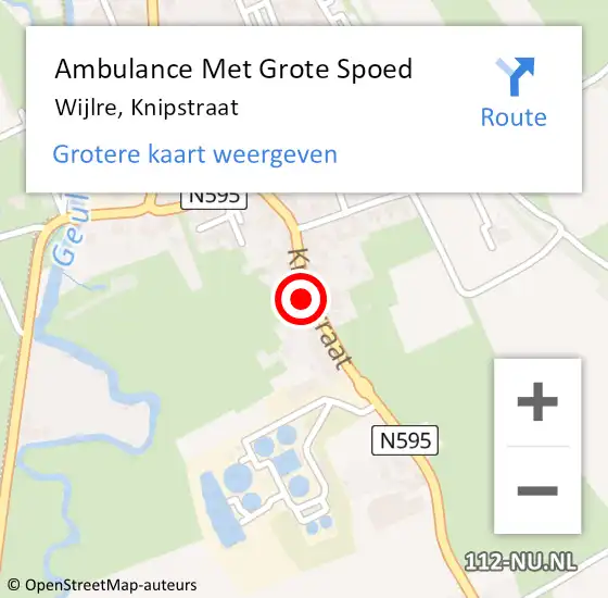 Locatie op kaart van de 112 melding: Ambulance Met Grote Spoed Naar Wijlre, Knipstraat op 23 september 2014 17:58