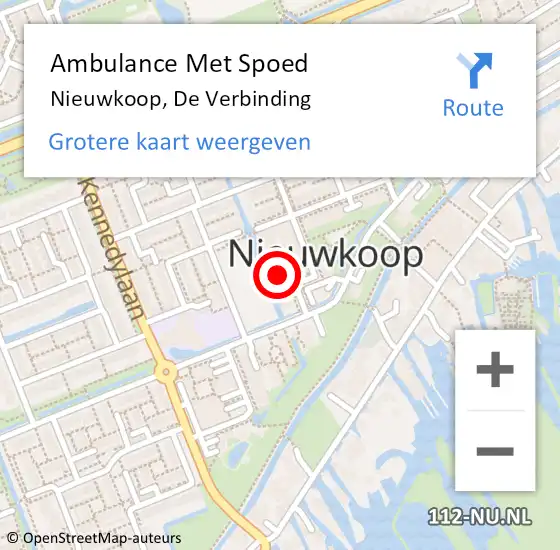 Locatie op kaart van de 112 melding: Ambulance Met Spoed Naar Nieuwkoop, De Verbinding op 28 januari 2024 07:33