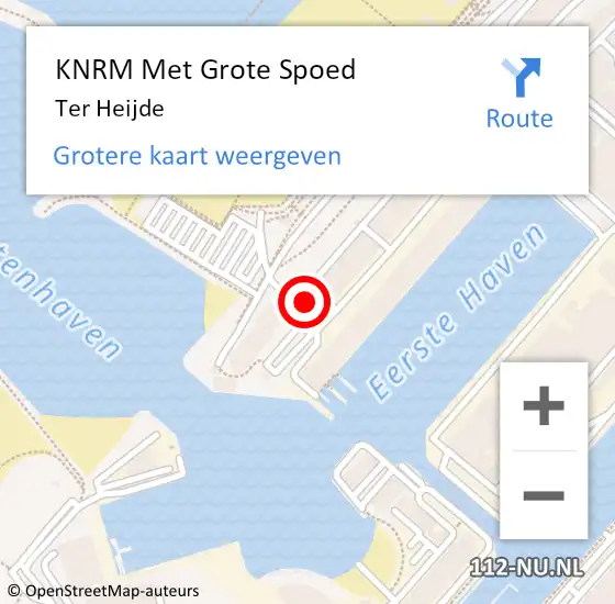 Locatie op kaart van de 112 melding: KNRM Met Grote Spoed Naar Den Haag op 28 januari 2024 18:08