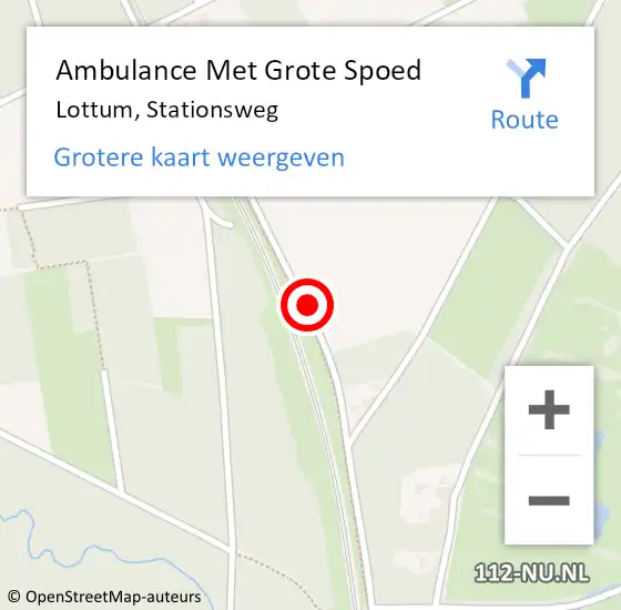 Locatie op kaart van de 112 melding: Ambulance Met Grote Spoed Naar Lottum, Stationsweg op 23 september 2014 20:12