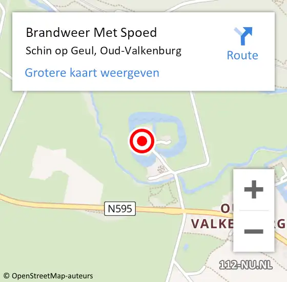 Locatie op kaart van de 112 melding: Brandweer Met Spoed Naar Schin op Geul, Oud-Valkenburg op 29 januari 2024 03:36