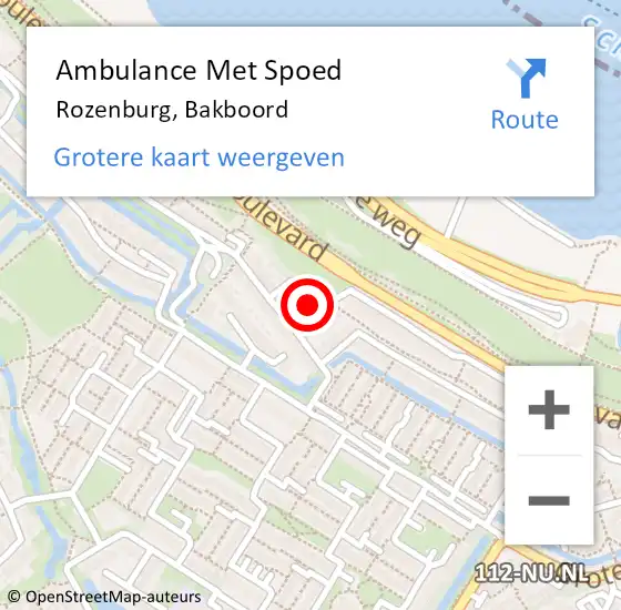 Locatie op kaart van de 112 melding: Ambulance Met Spoed Naar Rozenburg, Bakboord op 29 januari 2024 10:55