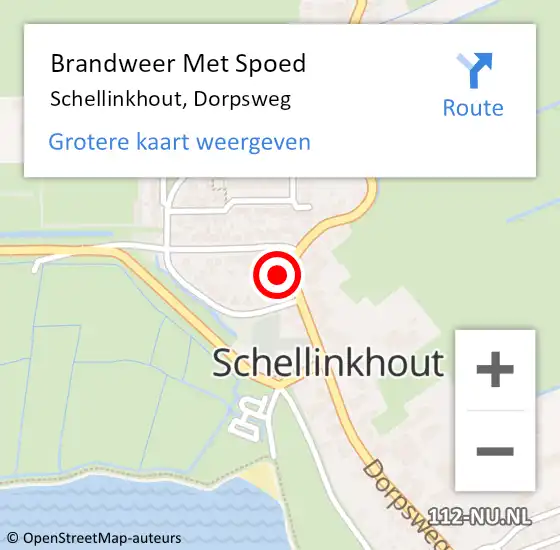 Locatie op kaart van de 112 melding: Brandweer Met Spoed Naar Schellinkhout, Dorpsweg op 29 januari 2024 12:39