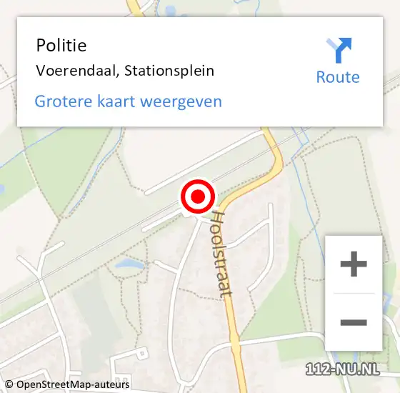 Locatie op kaart van de 112 melding: Politie Voerendaal, Stationsplein op 30 januari 2024 10:05