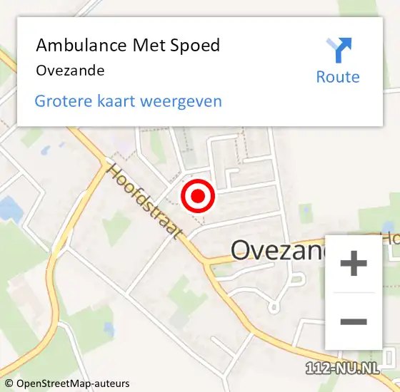 Locatie op kaart van de 112 melding: Ambulance Met Spoed Naar Ovezande op 30 januari 2024 12:52