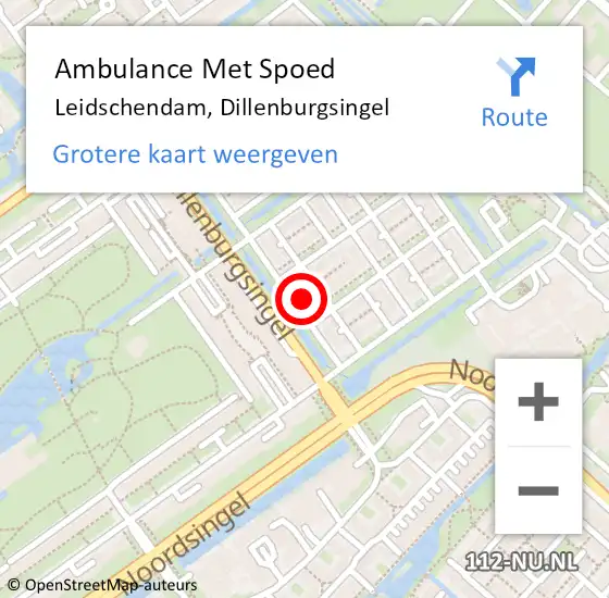 Locatie op kaart van de 112 melding: Ambulance Met Spoed Naar Leidschendam, Dillenburgsingel op 31 januari 2024 13:30