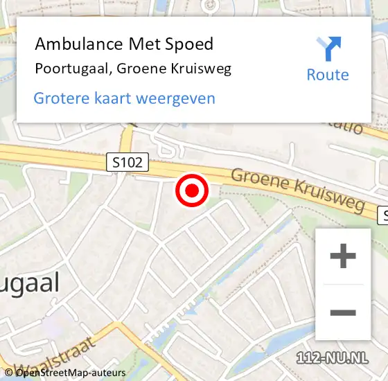 Locatie op kaart van de 112 melding: Ambulance Met Spoed Naar Poortugaal, Groene Kruisweg op 31 januari 2024 17:56