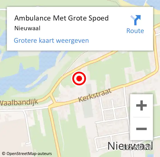 Locatie op kaart van de 112 melding: Ambulance Met Grote Spoed Naar Nieuwaal op 31 januari 2024 19:49
