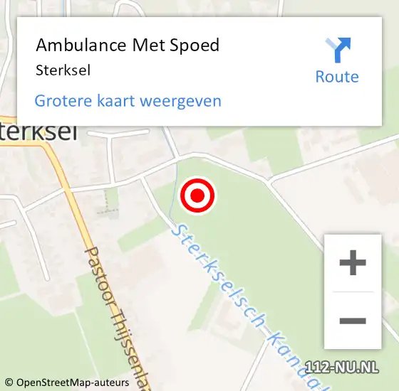 Locatie op kaart van de 112 melding: Ambulance Met Spoed Naar Sterksel op 31 januari 2024 20:04