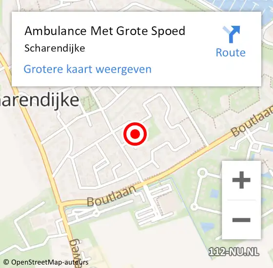 Locatie op kaart van de 112 melding: Ambulance Met Grote Spoed Naar Scharendijke op 31 januari 2024 20:44
