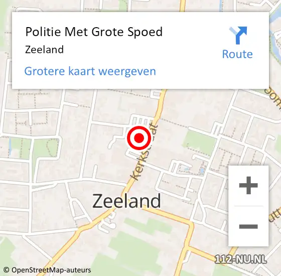 Locatie op kaart van de 112 melding: Politie Met Grote Spoed Naar Zeeland op 2 februari 2024 09:59