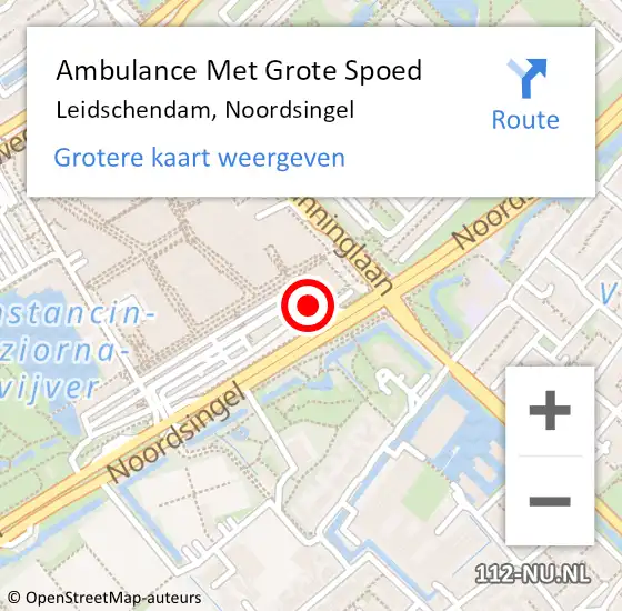 Locatie op kaart van de 112 melding: Ambulance Met Grote Spoed Naar Leidschendam, Noordsingel op 2 februari 2024 13:15