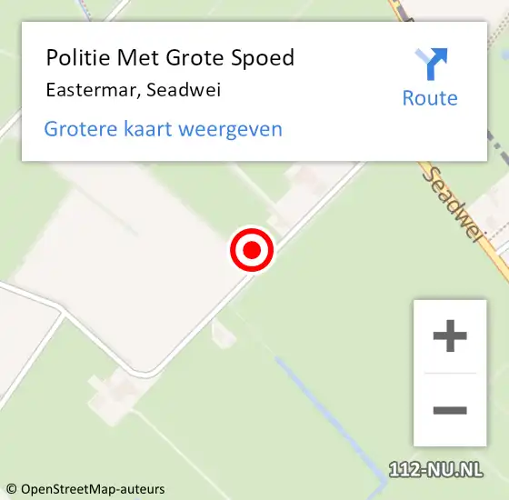 Locatie op kaart van de 112 melding: Politie Met Grote Spoed Naar Eastermar, Seadwei op 3 februari 2024 05:30