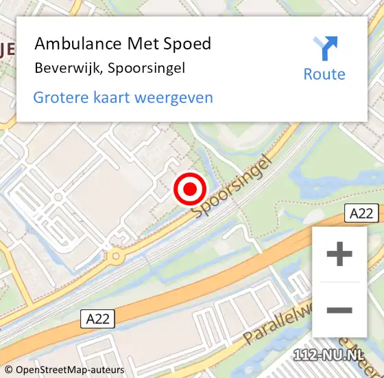 Locatie op kaart van de 112 melding: Ambulance Met Spoed Naar Beverwijk, Spoorsingel op 3 februari 2024 09:53