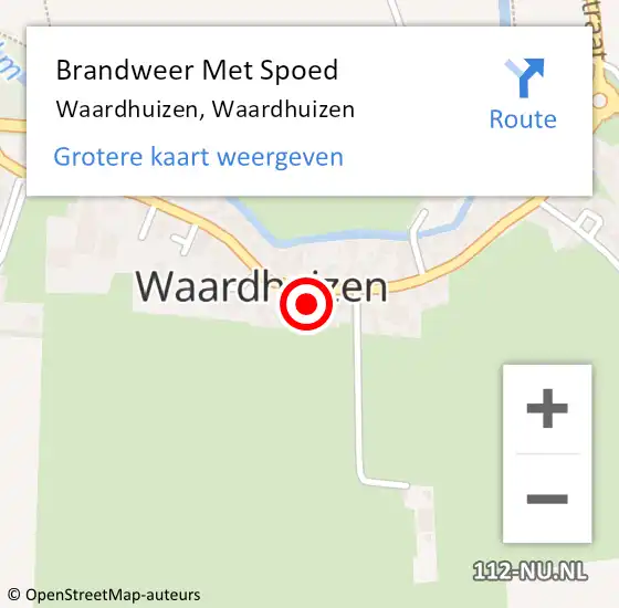 Locatie op kaart van de 112 melding: Brandweer Met Spoed Naar Waardhuizen, Waardhuizen op 3 februari 2024 12:43