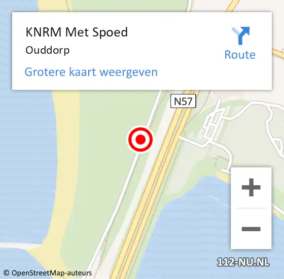 Locatie op kaart van de 112 melding: KNRM Met Spoed Naar Ouddorp op 3 februari 2024 15:41