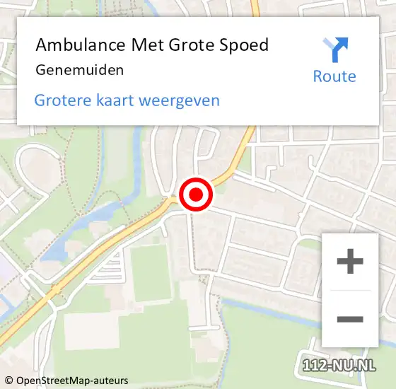 Locatie op kaart van de 112 melding: Ambulance Met Grote Spoed Naar Genemuiden op 4 februari 2024 05:23