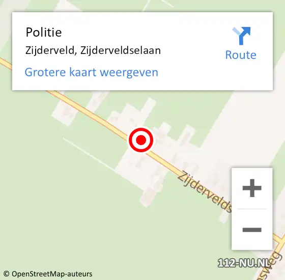 Locatie op kaart van de 112 melding: Politie Zijderveld, Zijderveldselaan op 4 februari 2024 10:55