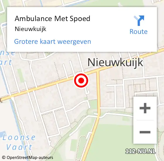 Locatie op kaart van de 112 melding: Ambulance Met Spoed Naar Nieuwkuijk op 4 februari 2024 11:24