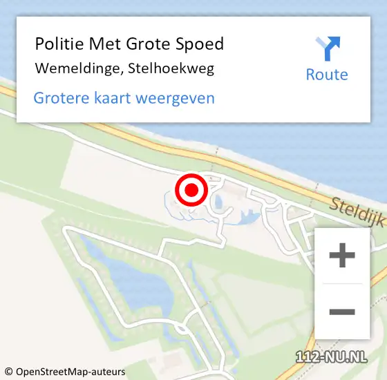 Locatie op kaart van de 112 melding: Politie Met Grote Spoed Naar Wemeldinge, Stelhoekweg op 4 februari 2024 18:28