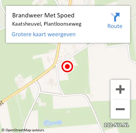 Locatie op kaart van de 112 melding: Brandweer Met Spoed Naar Kaatsheuvel, Plantloonseweg op 5 februari 2024 18:50