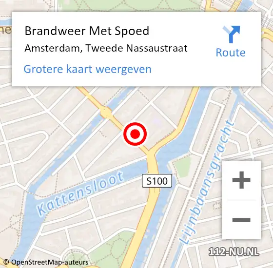 Locatie op kaart van de 112 melding: Brandweer Met Spoed Naar Amsterdam, Tweede Nassaustraat op 5 februari 2024 19:36