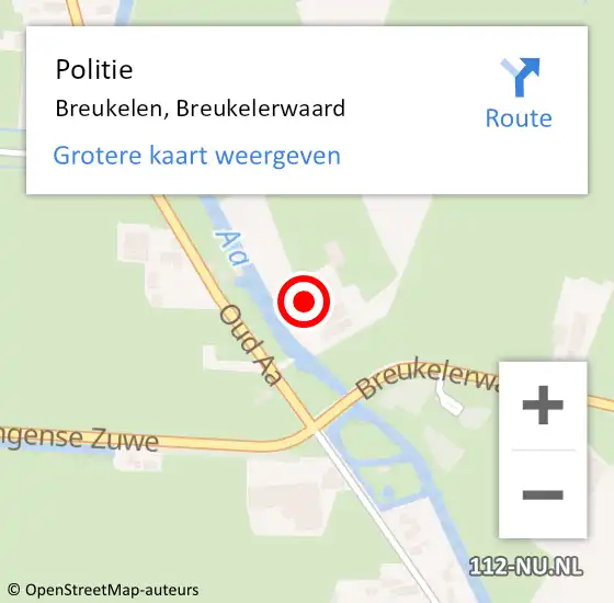 Locatie op kaart van de 112 melding: Politie Breukelen, Breukelerwaard op 5 februari 2024 21:34