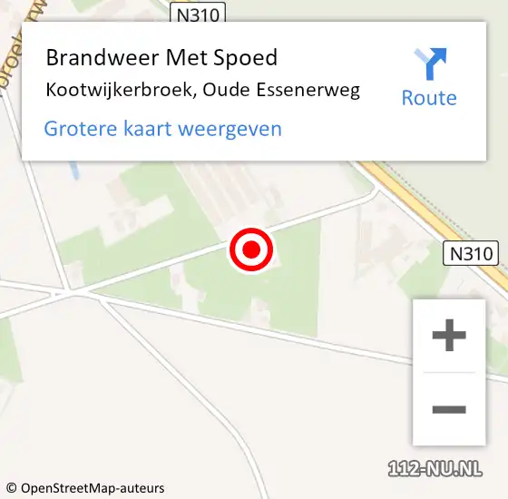 Locatie op kaart van de 112 melding: Brandweer Met Spoed Naar Kootwijkerbroek, Oude Essenerweg op 5 februari 2024 21:49
